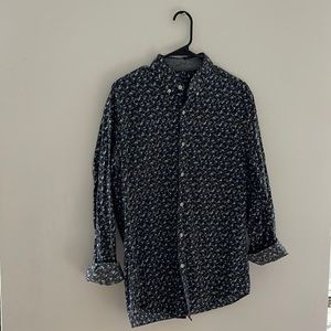 J. Crew Men’s Long Sleeve Button Down - Blue/Floral - Excellent Condition